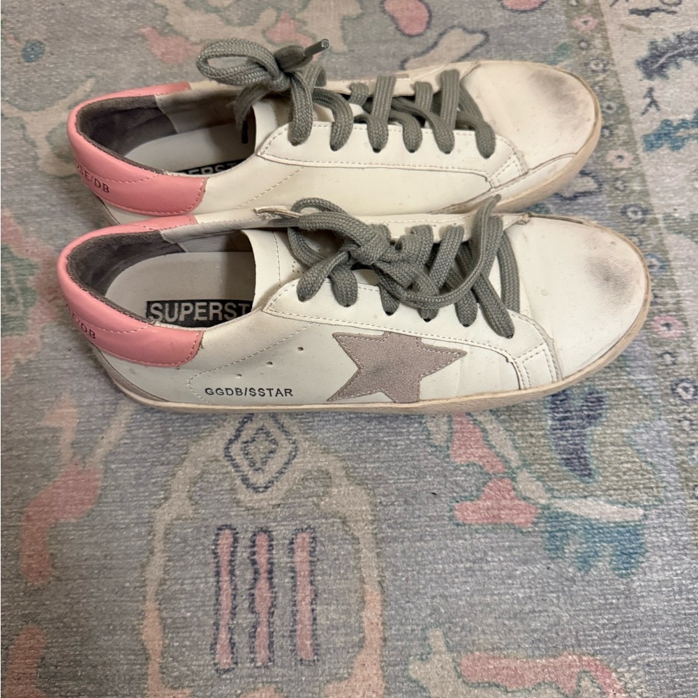Women's Sneakers - White and Pink